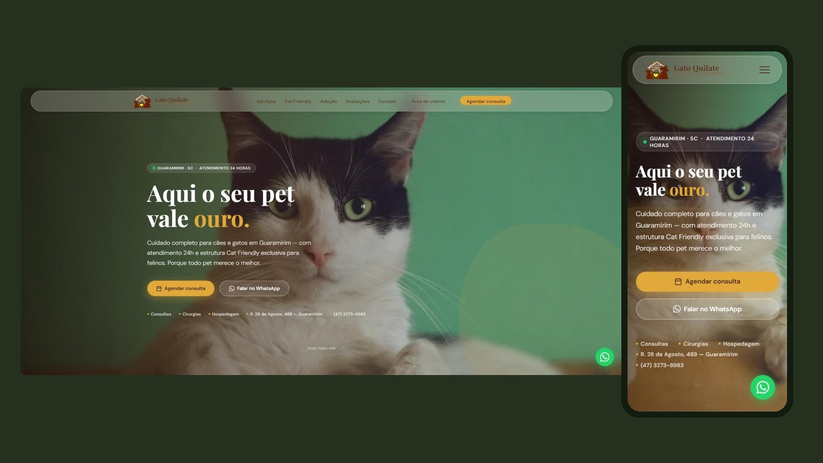 Site da Gato Quilate